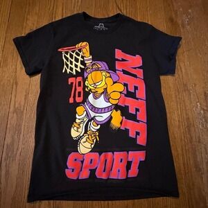 NEFF‎ x Nickelodeon Garfield Sport Basketball T-Shirt | Men's Small S | Black